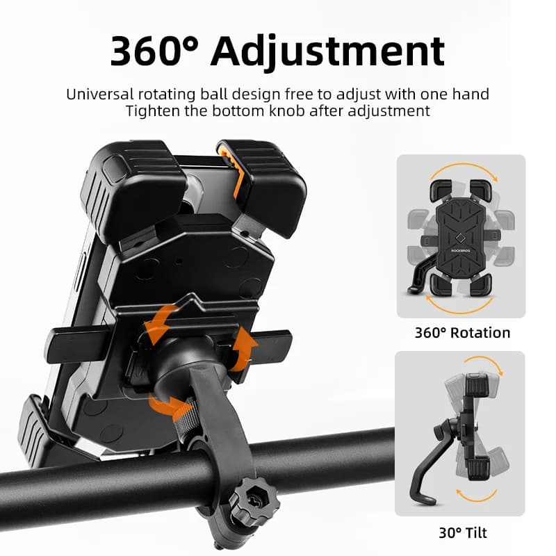 Universal telefonholder for sykkel (360 grader)