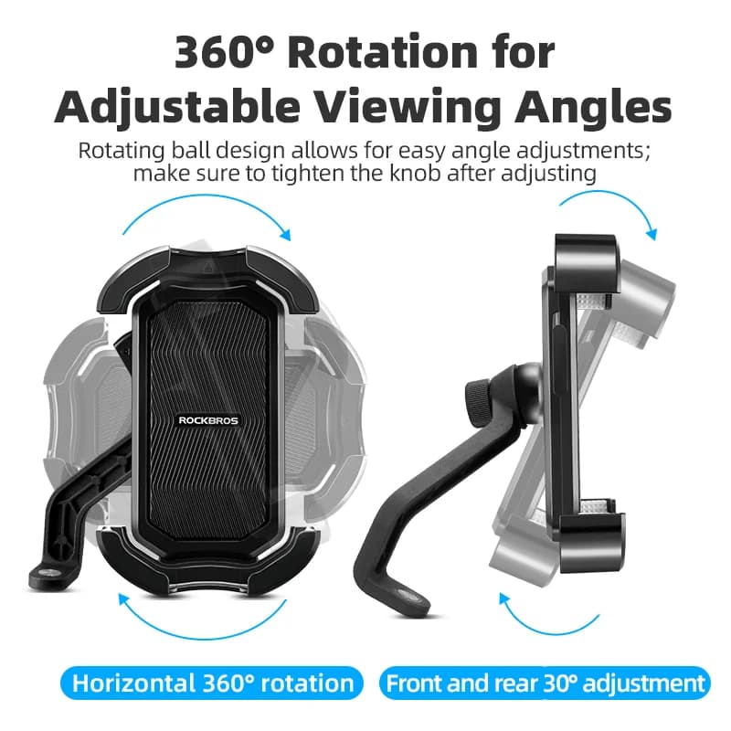 Støtdempende 360° Roterbar Telefonholder for Sykkel